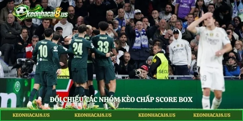 Đối chiếu các nhóm kèo chấp Score Box