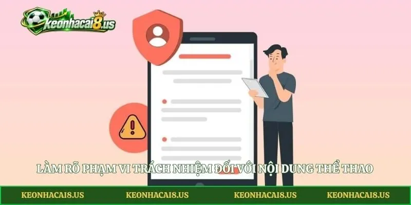 Làm rõ phạm vi trách nhiệm đối với nội dung thể thao